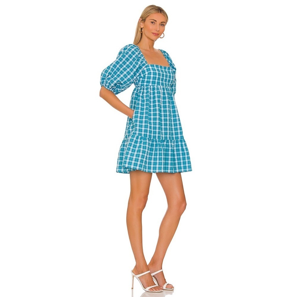 Amanda Uprichard - Lucietta Plaid Babydoll Mini Dress - Sutton Plaid